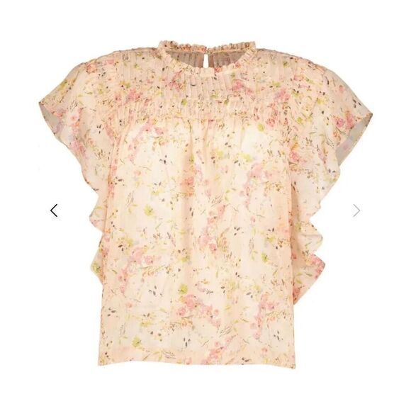 Bishop & Young NWT Shelby Flutter Sleeve Blouse NEW - Picture 2 of 6